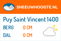 Sneeuwhoogte Puy Saint Vincent 1400